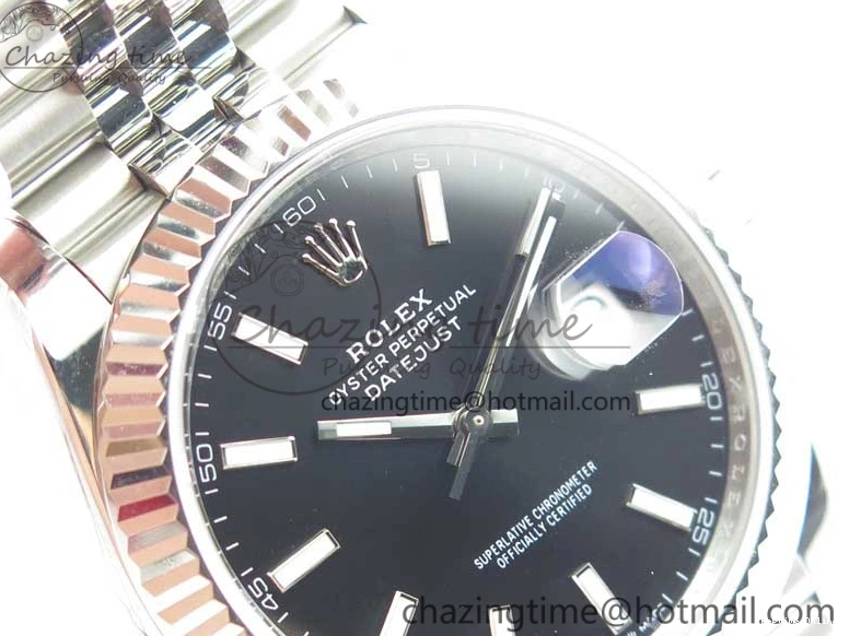 1229 DateJust 41MM 126334 904L SS VRF 1:1 Best Edition Black Dial Stick Markers on SS Jubilee Bracelet A Trendy 2901